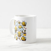 Schattige bijen koffiemok (Voorkant links)