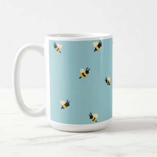 schattige bijen koffiemok