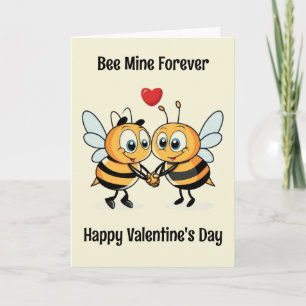 Schattige Bijen Valentijn Kaart