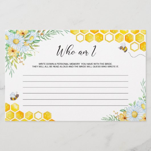 Schattige bijen Vrijgezellenfeest spel Briefpapier (Voorkant)