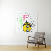 Schattige bijen zijn positief Motivatie Wandkleed (In Situ (horizontaal))