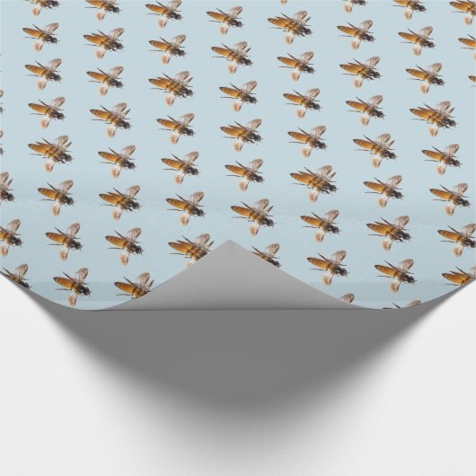 Schattige Bijenhoningbijenhommelpatroon Cadeaupapier (Hoek)