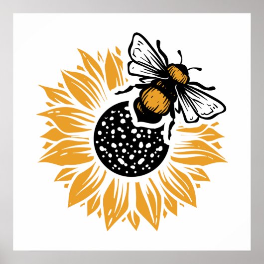 schattige bijeninsectenliefhebbers poster (Voorkant)