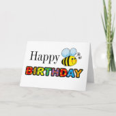 schattige bijenkast voor blije verjaardag kaart (Voorkant)