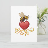 Schattige Bijenkorf Be Mine  Kaart (Staand voorkant)