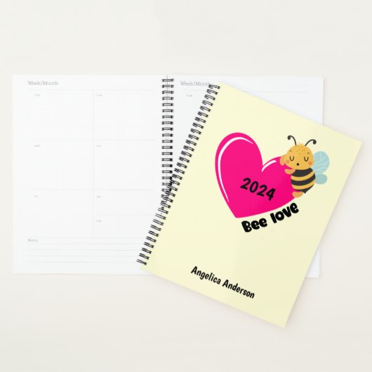 Schattige "Bijenliefde" 2024 Planner (Display)