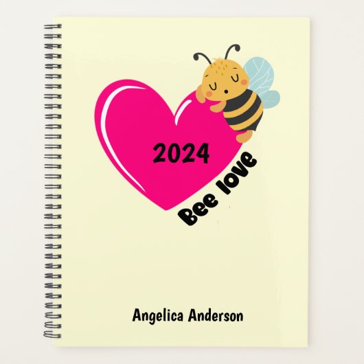 Schattige "Bijenliefde" 2024 Planner (Voorkant)