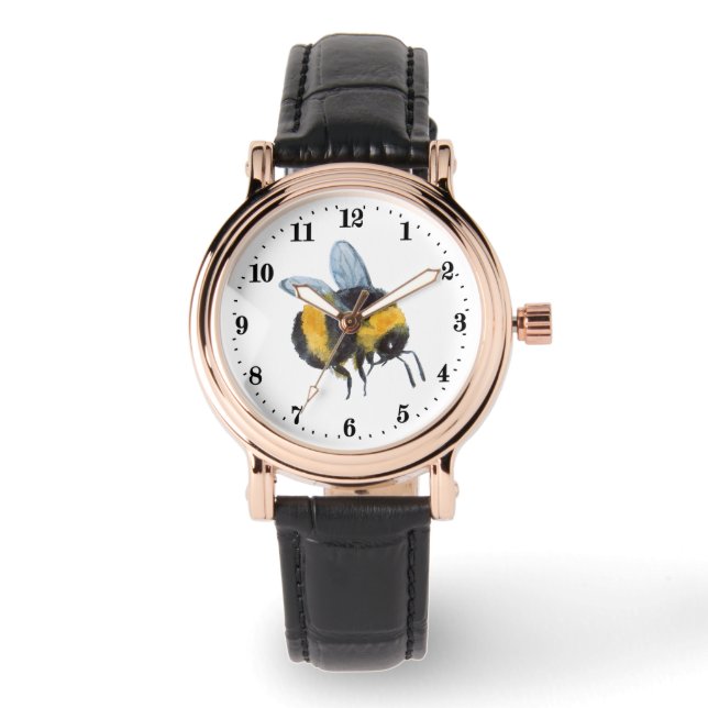 schattige bijenliefhebbers insect horloge (Voorkant)