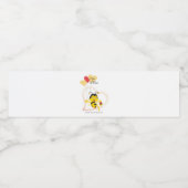 Schattige bijenmijn Valentijnsdag BijenCartoon Waterfles Etiket (Enkel label)