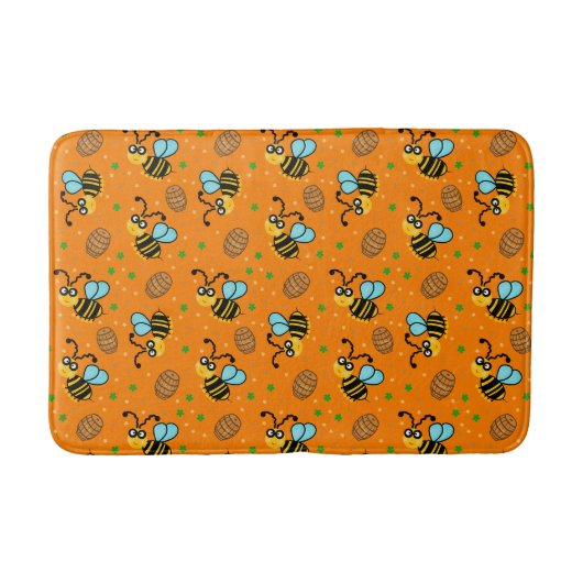 Schattige bijenpatroon badmat (Voorkant)