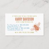 Schattige bijenpatroon speeldatum Moeder Kinder za Contactkaartje (Achterkant)