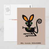 Schattige BILBY - Bedreigd dier - buideldier - Briefkaart (Voorkant / Achterkant)