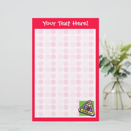Schattige biljart briefpapier (Staand voorkant)