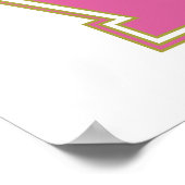 Schattige Bingo Lover Voeg je Initiaal toe Poster (Hoek)