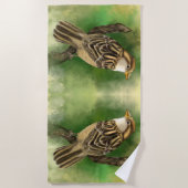 Schattige Bird Beach handdoek Kleine mussen (Voorkant)