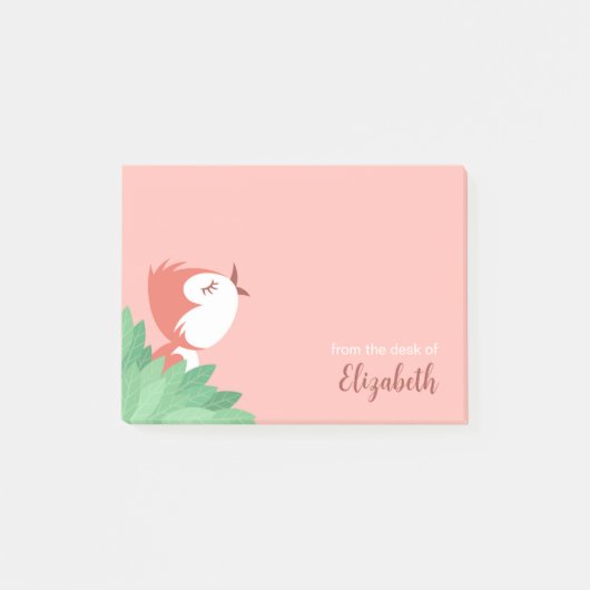 Schattige Bird Chick Sun Meisje Post-it® Notes (Voorkant)