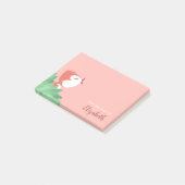 Schattige Bird Chick Sun Meisje Post-it® Notes (Schuin)