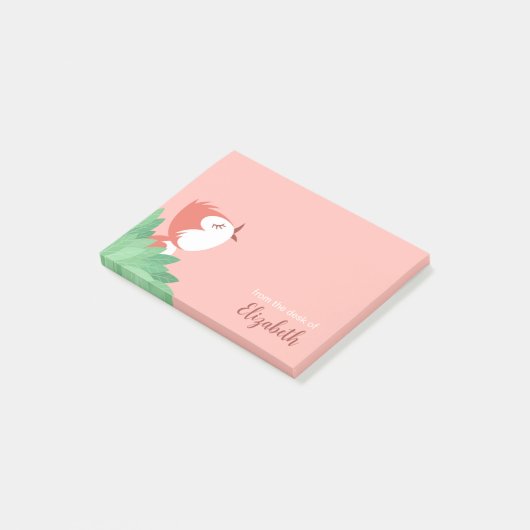 Schattige Bird Chick Sun Meisje Post-it® Notes (Schuin)