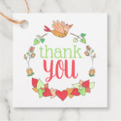 Schattige Bird dank u Bedankjes Labels (Voorkant)