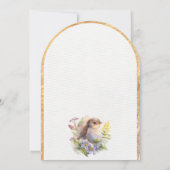 Schattige Bird Floral Spring Baby shower Kaart (Achterkant)