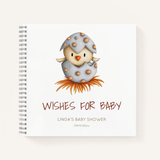 Schattige Bird Hatching Baby shower gastenboek Notitieboek (Voorkant)