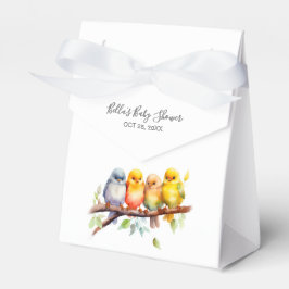 Schattige Bird on Tree Branch Baby shower Bedankdoosjes