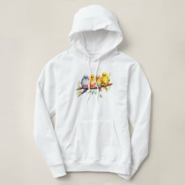 Schattige Bird on Tree Branch Hoodie