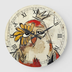 Schattige Bird Princess wandklok! Grote Klok