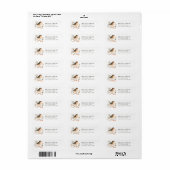 Schattige Bird Retour Adreslabels Etiket (Full Sheet)