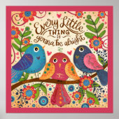 Schattige Birds Fun-abonnee Collab-inspiratie Poster (Voorkant)