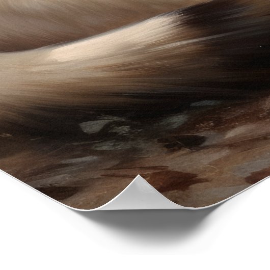 Schattige Birman Cat Art Print Poster (Hoek)