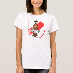Schattige Biwa-bokuboku Luit Man Yokai T-shirt
