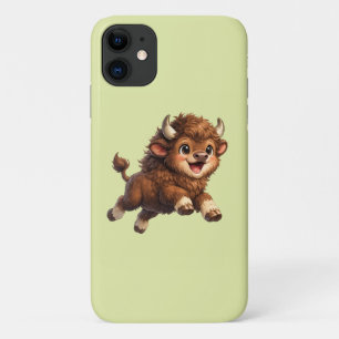 Schattige Bizon Speelt Rond met een Vrolijke Case-Mate iPhone Case