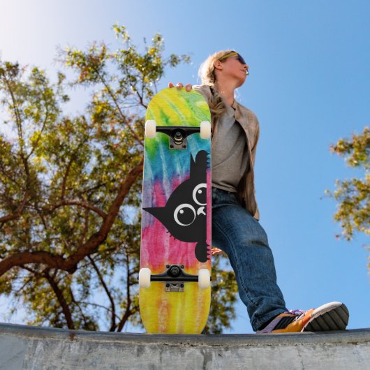 Schattige Black Cat Big eyes skateboard (Buiten 1)