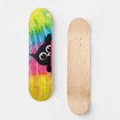 Schattige Black Cat Big eyes skateboard (Voorkant)