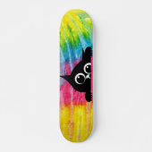 Schattige Black Cat Big eyes skateboard (Voorkant)