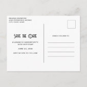 Schattige Black Cat in een heks Pet Save the Date Uitnodiging Briefkaart (Achterkant)