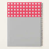 Schattige Black Cat Pink Polka Dots Jouw naam toev Planner (Achterkant)
