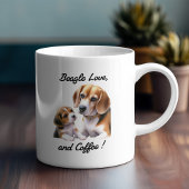 Schattige Black en Browns Beagle Love Koffiemok