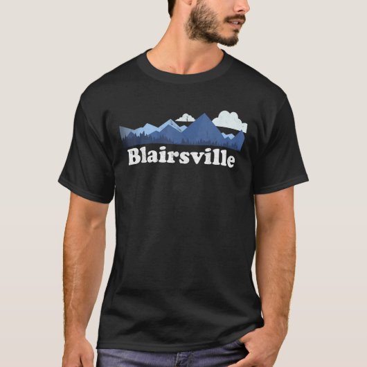 Schattige Blairsville Georgia GA Retro Blue Ridge  T-shirt (Voorkant)