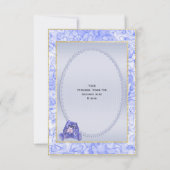Schattige Blau Konijn Baby Shower Bedankt (Achterkant)