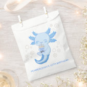 Schattige Blauw Axolotl Bubble Boba Tea Verjaardag Bedankzakje (Geknipt)