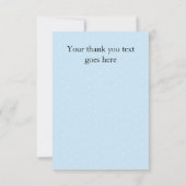 Schattige Blauw Baby Boy Elephants Baby shower Bedankkaart (Achterkant)