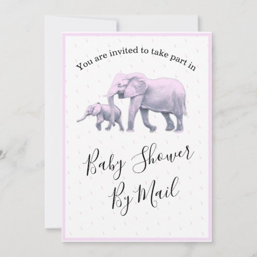 Schattige Blauw Baby Boy Elephants Baby shower Kaart (Achterkant)