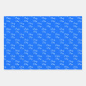 Schattige Blauw Baby Boy Fox Baby shower Patterned Inpakpapier Vel (Voorkant 2)