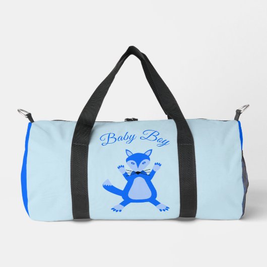 Schattige Blauw Baby Boy Fox Custom Luiertas Plunjezak (Voorkant)
