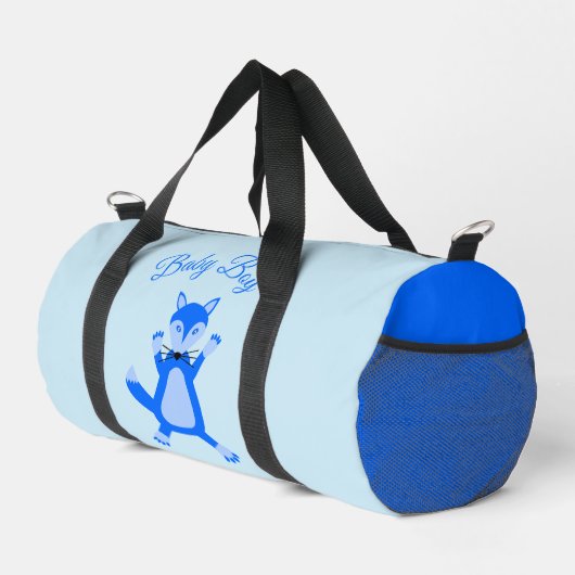 Schattige Blauw Baby Boy Fox Custom Luiertas Plunjezak (Rechterhoek)