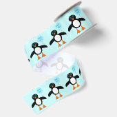 Schattige Blauw Baby Boy Penguin Lint (Achterkant)