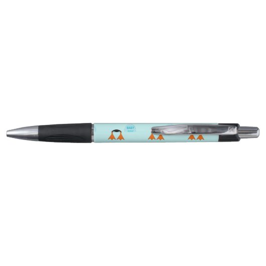 Schattige Blauw Baby Jongen Penguin Pen (Achterkant)