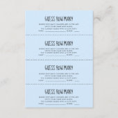 Schattige blauw Baby shower Raad hoeveel spelkaart Informatiekaartje (Voorkant)